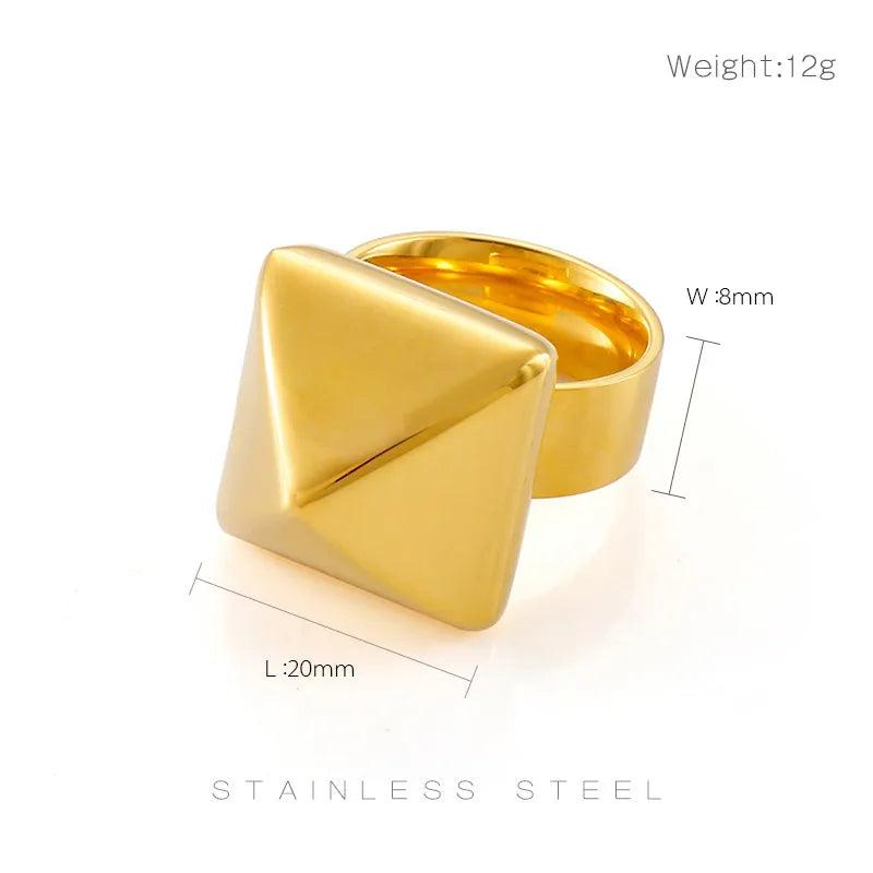 Stainless Steel 18K Gold Plated Fashion Geometric No Inlaid - Lilah jewellery boutique