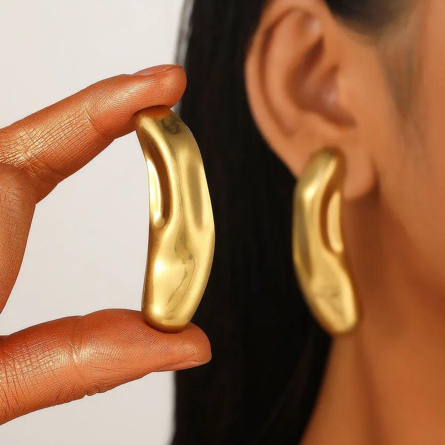 1 Pair Simple Style IG Style Geometric Plating 304 Stainless Steel Ear Studs - Lilah jewellery boutique
