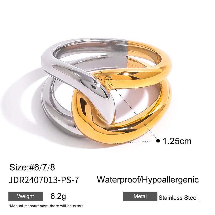 Jewelry Simple Style Classic Style Geometric 304 Stainless Steel Plating Rings - Lilah jewellery boutique