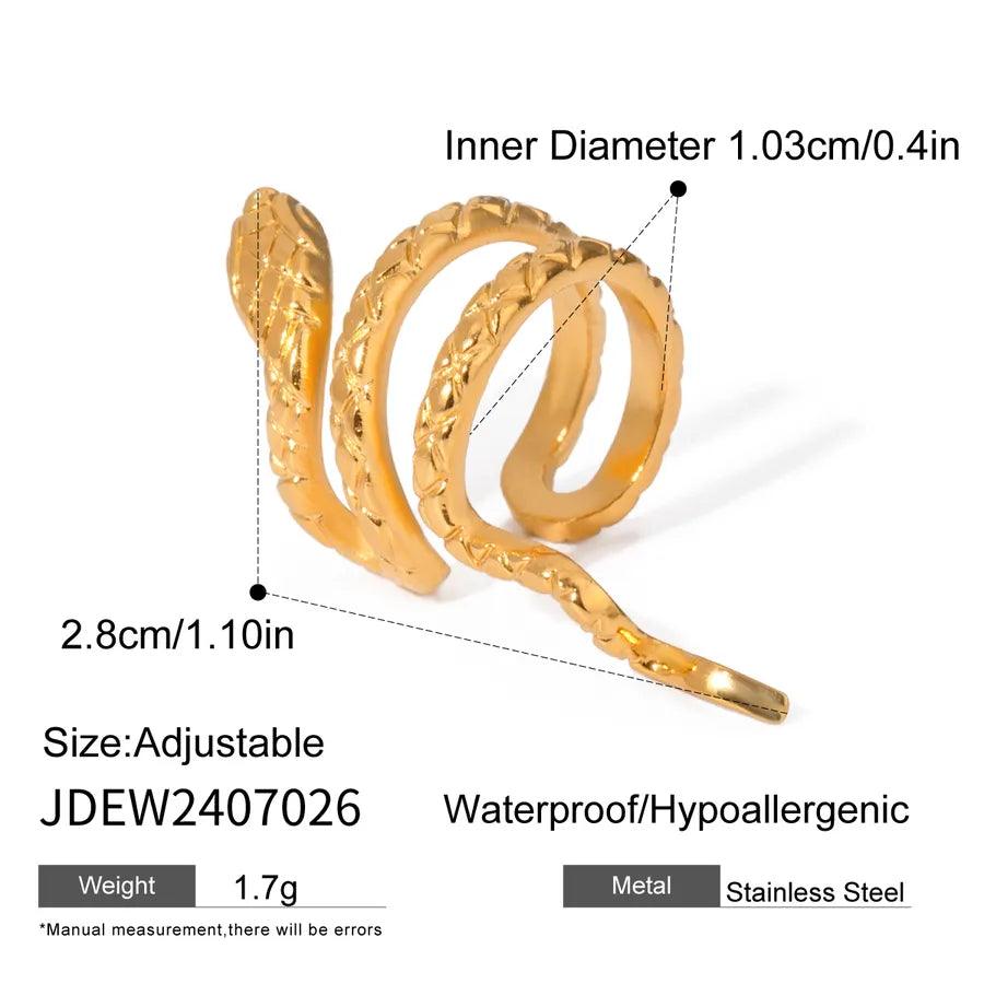 1 Piece Simple Style Artistic Snake 304 Stainless Steel Ear Cuffs - Lilah jewellery boutique