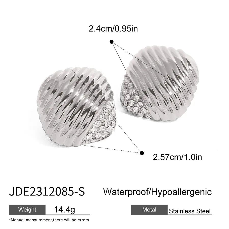 1 Pair Simple Style Classic Style Geometric 304 Stainless Steel Ear Studs - Lilah jewellery boutique