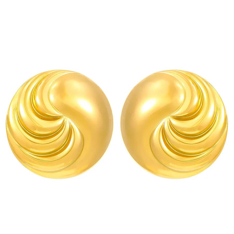 1 Pair Retro Solid Color Plating 304 Stainless Steel Stainless Steel Earrings - Lilah jewellery boutique