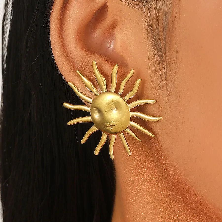 1 Pair Simple Style IG Style Geometric Plating 304 Stainless Steel Ear Studs - Lilah jewellery boutique