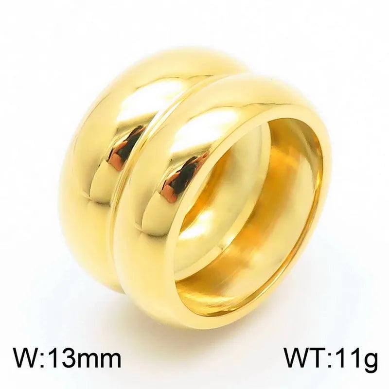 Stainless Steel 18K Gold Plated Fashion Geometric No Inlaid - Lilah jewellery boutique