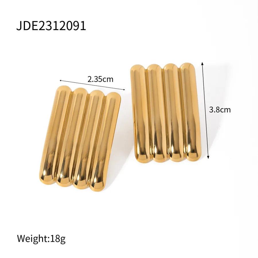 1 Pair Retro Solid Color Tassel 304 Stainless Steel Ear Studs - Lilah jewellery boutique