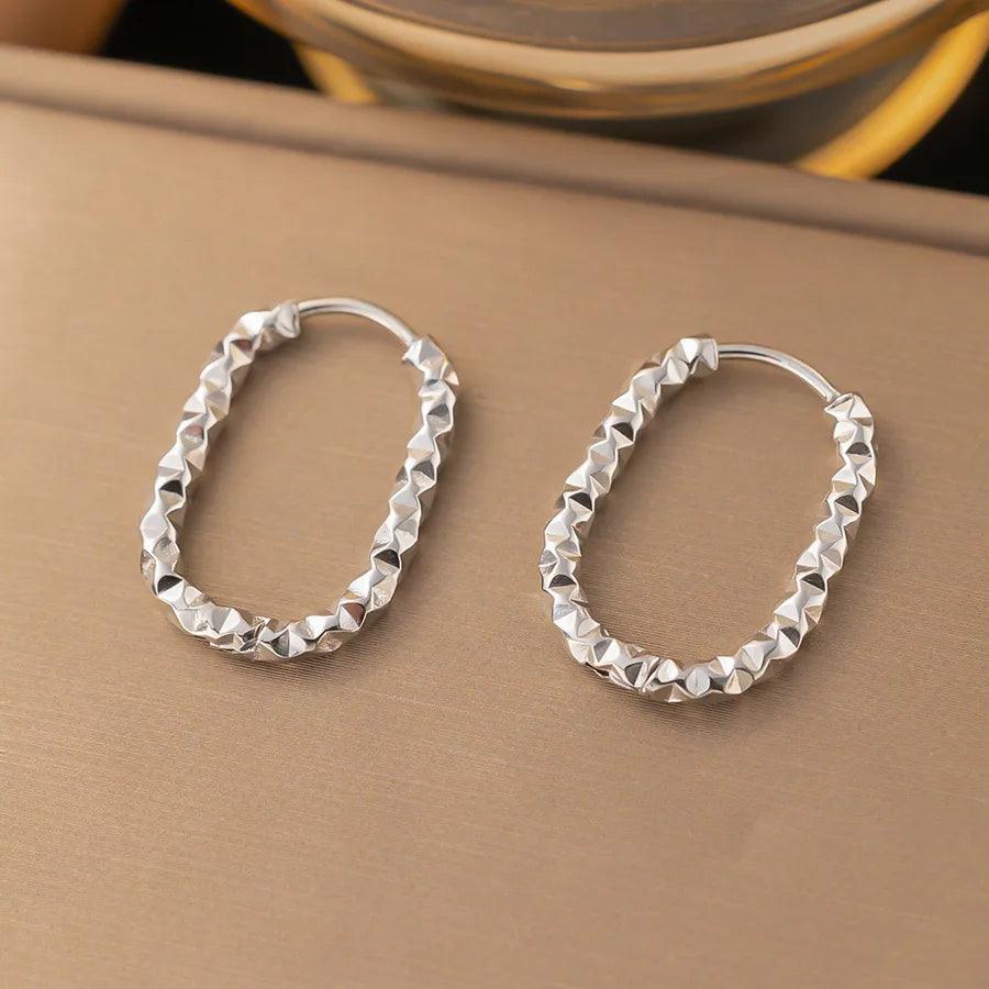 1 Pair Simple Style Geometric Round Solid Color Plating Titanium Steel Earrings Ear Studs - Lilah jewellery boutique