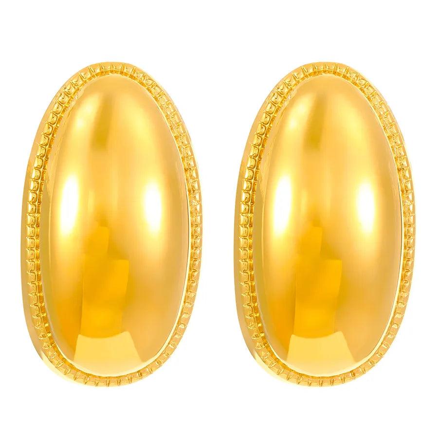 1 Pair Retro Solid Color Plating 304 Stainless Steel Stainless Steel Earrings - Lilah jewellery boutique