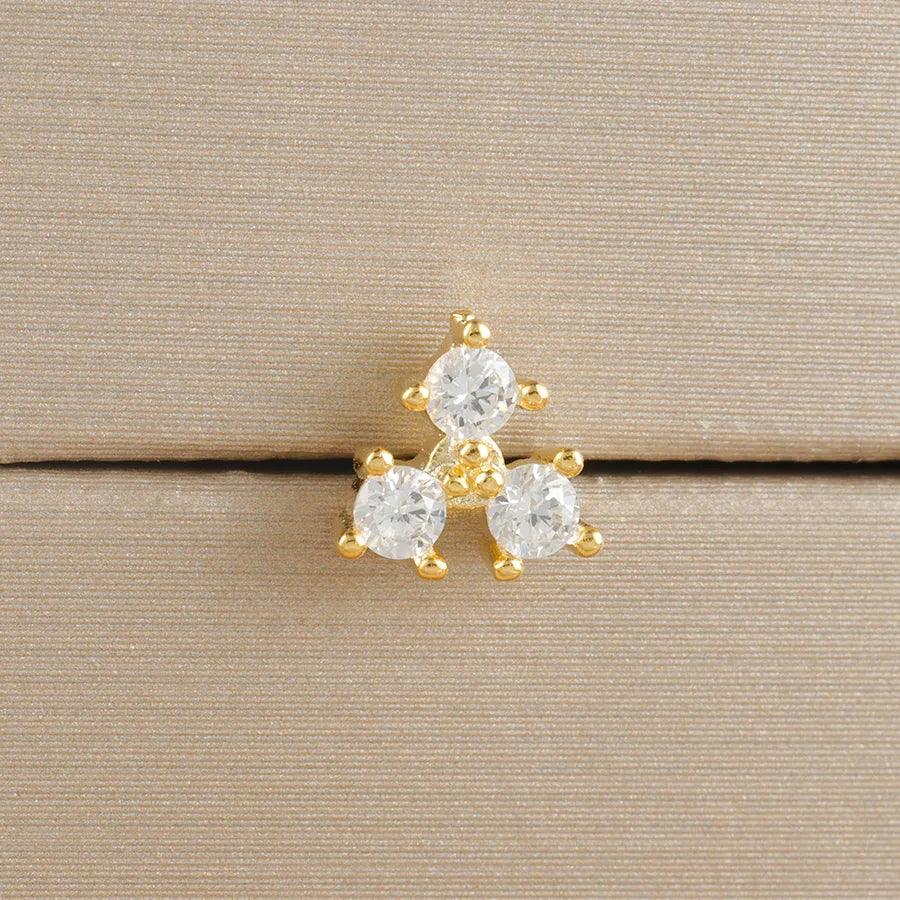 1 Piece Elegant Classic Style Geometric Bee Plating 304 Stainless Steel Artificial Pearls Zircon Drop Earrings Ear Studs - Lilah jewellery boutique