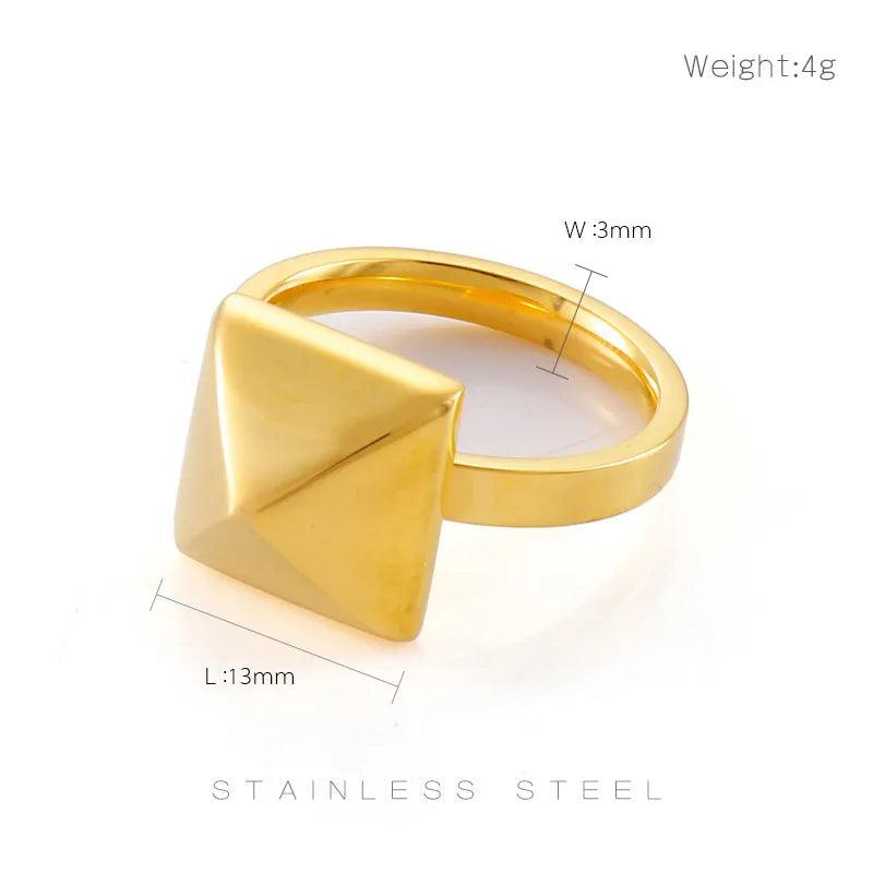 Stainless Steel 18K Gold Plated Fashion Geometric No Inlaid - Lilah jewellery boutique
