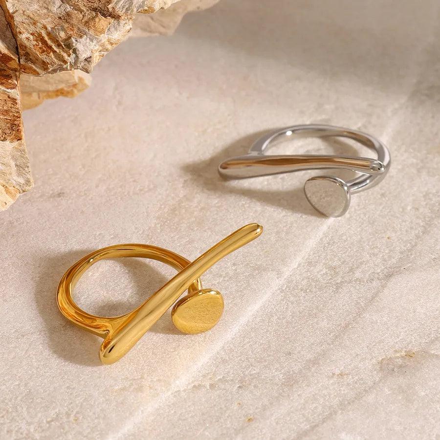 Jewelry Simple Style Classic Style Geometric 304 Stainless Steel Open Rings - Lilah jewellery boutique