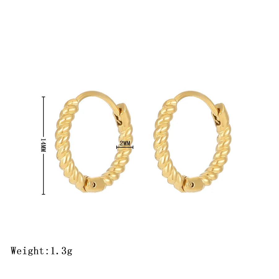 1 Pair Simple Style Geometric Plating 304 Stainless Steel Earrings - Lilah jewellery boutique