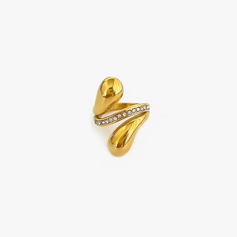 Jewelry Simple Style Classic Style Solid Color 304 Stainless Steel Irregular Plating Stainless Steel Rings - Lilah jewellery boutique