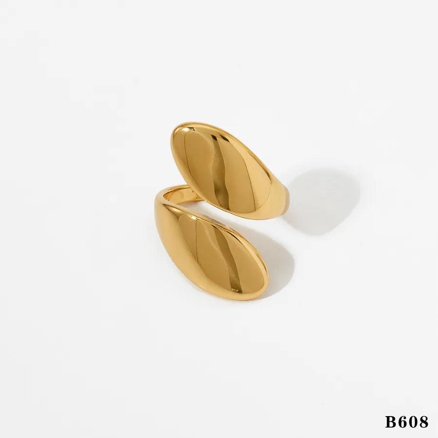 Jewelry316 Stainless Steel 16K Gold Plated White Gold Plated Rings - Lilah jewellery boutique