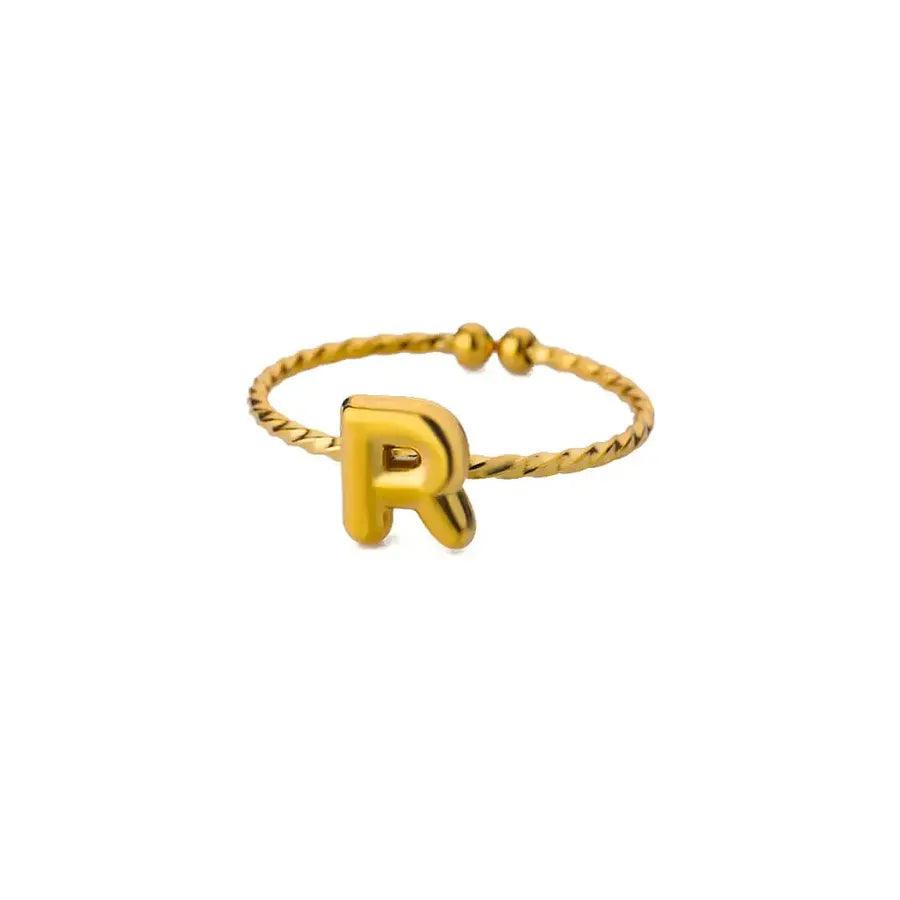 Wholesale Jewelry Elegant Simple Style Streetwear Letter 304 Stainless Steel Plating Open Rings - Lilah jewellery boutique