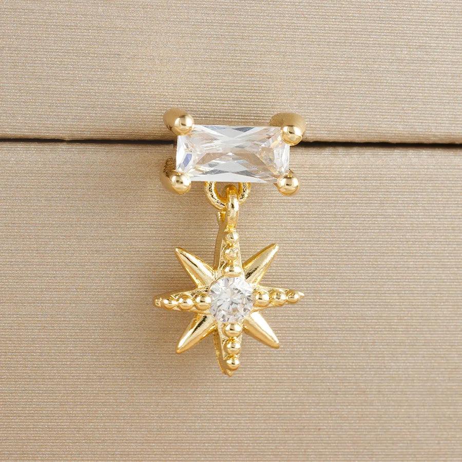 1 Piece Elegant Classic Style Geometric Bee Plating 304 Stainless Steel Artificial Pearls Zircon Drop Earrings Ear Studs - Lilah jewellery boutique
