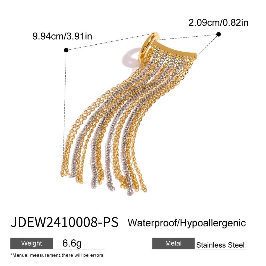1 Piece Simple Style Classic Style Tassel 304 Stainless Steel Drop Earrings - Lilah jewellery boutique
