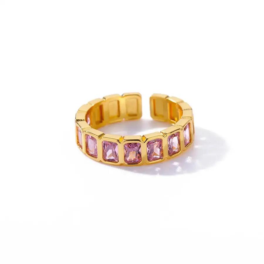 Jewelry Luxurious 304 Stainless Steel Zircon Rings - Lilah jewellery boutique