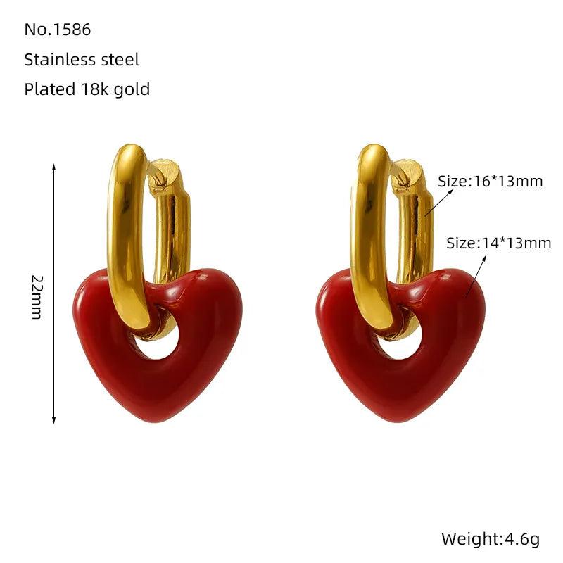 1 Pair Lady Geometric Plating Titanium Steel Earrings - Lilah jewellery boutique