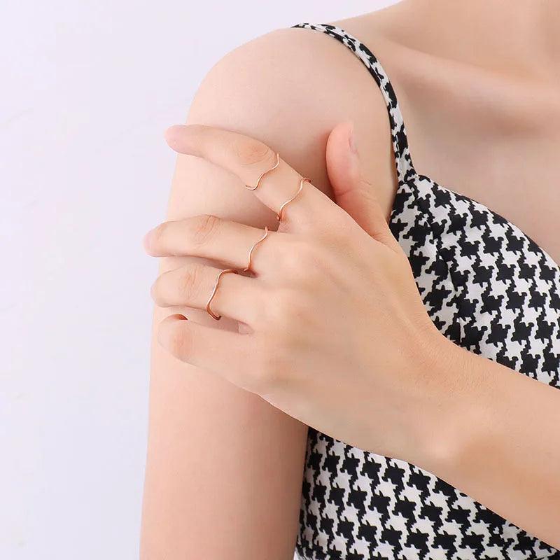 Jewelry Lady Geometric 304 Stainless Steel Titanium Steel 18K Gold Plated Plating - Lilah jewellery boutique