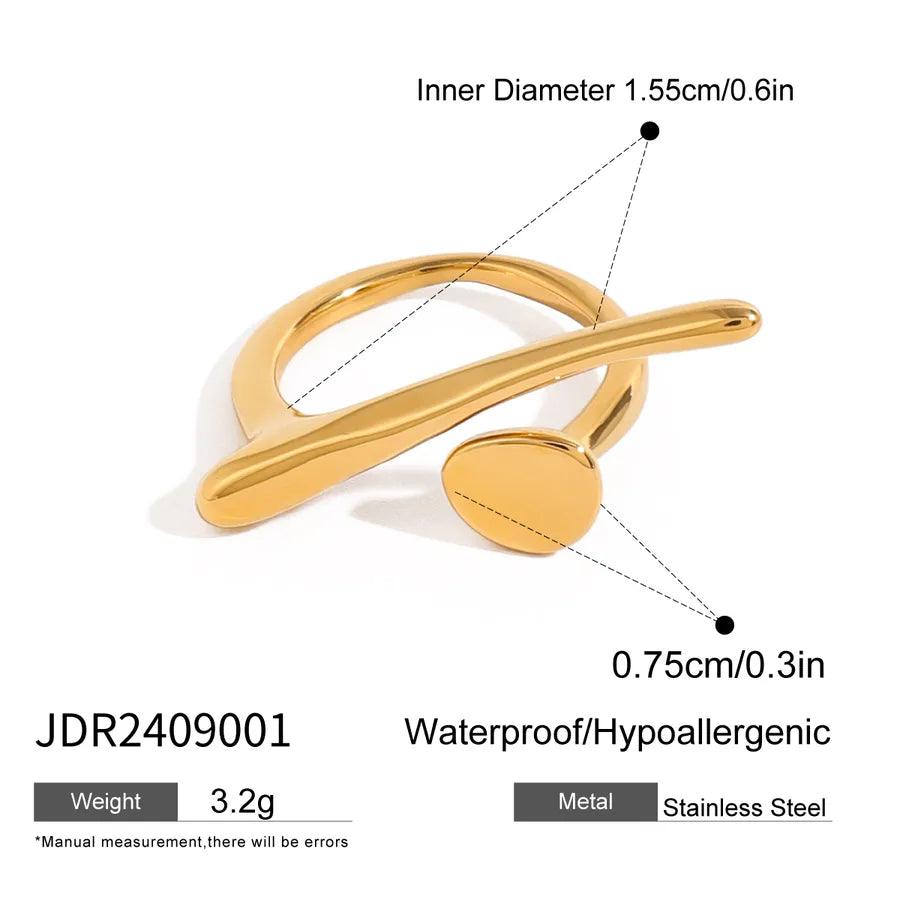Jewelry Simple Style Classic Style Geometric 304 Stainless Steel Open Rings - Lilah jewellery boutique
