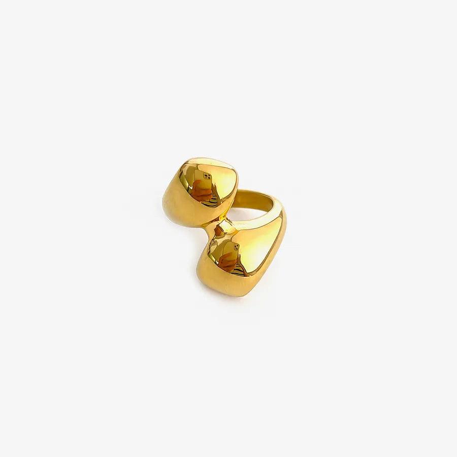 Jewelry Simple Style Classic Style Solid Color 304 Stainless Steel Irregular Plating Stainless Steel Rings - Lilah jewellery boutique