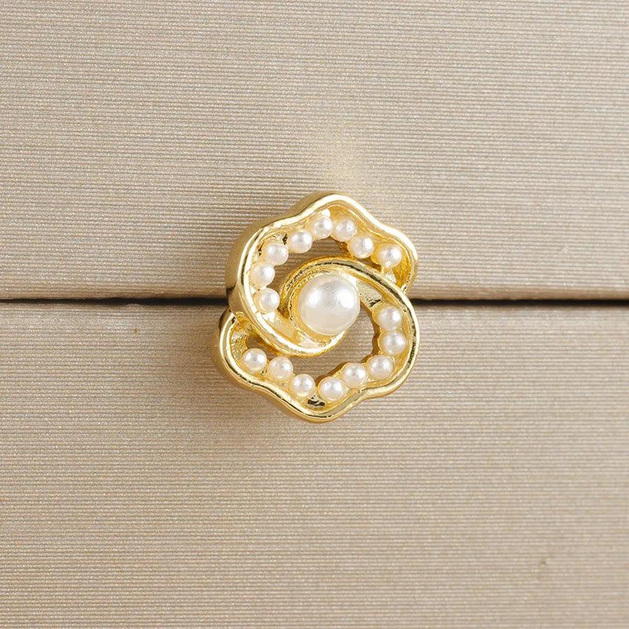 1 Piece Elegant Classic Style Geometric Bee Plating 304 Stainless Steel Artificial Pearls Zircon Drop Earrings Ear Studs - Lilah jewellery boutique
