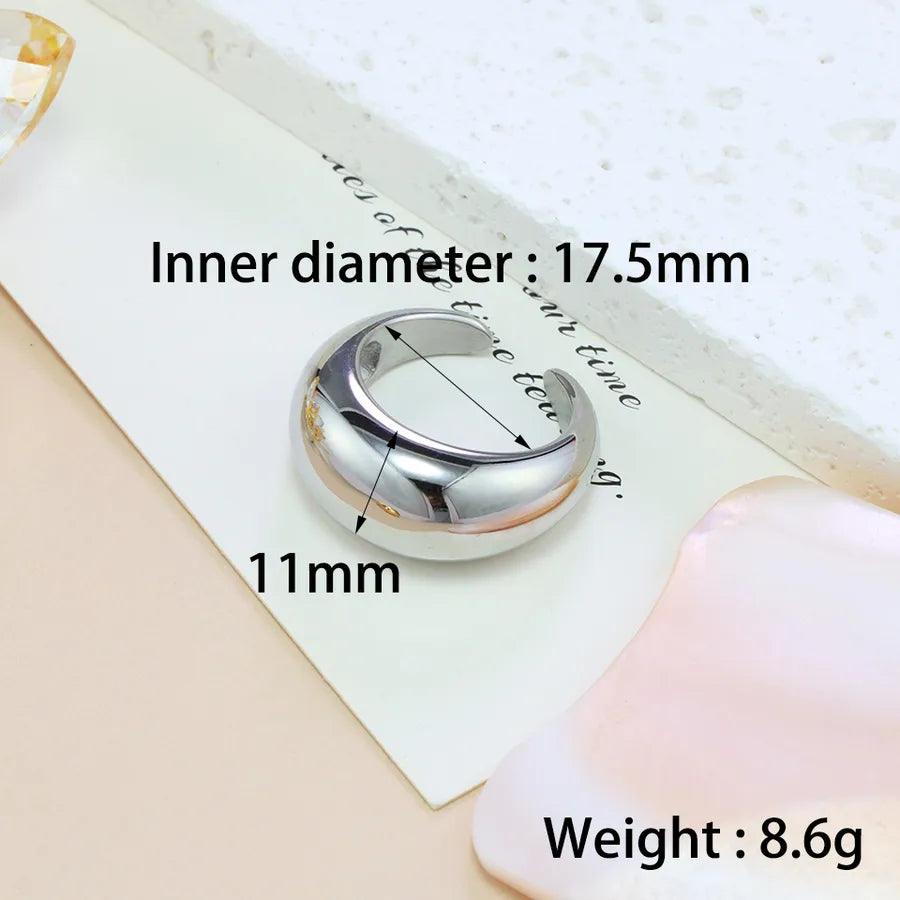 Jewelry Casual Simple Style Moon 304 Stainless Steel 18K Gold Plated Handmade Open Rings - Lilah jewellery boutique