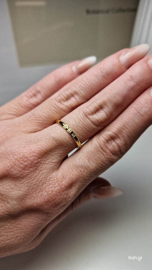 Δαχτυλίδι βέρα με στρας #114