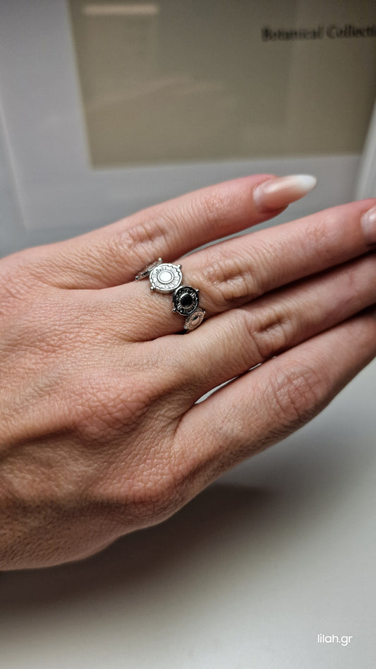 Δαχτυλίδι ανοξείδωτο ατσάλι με φλουριά #121