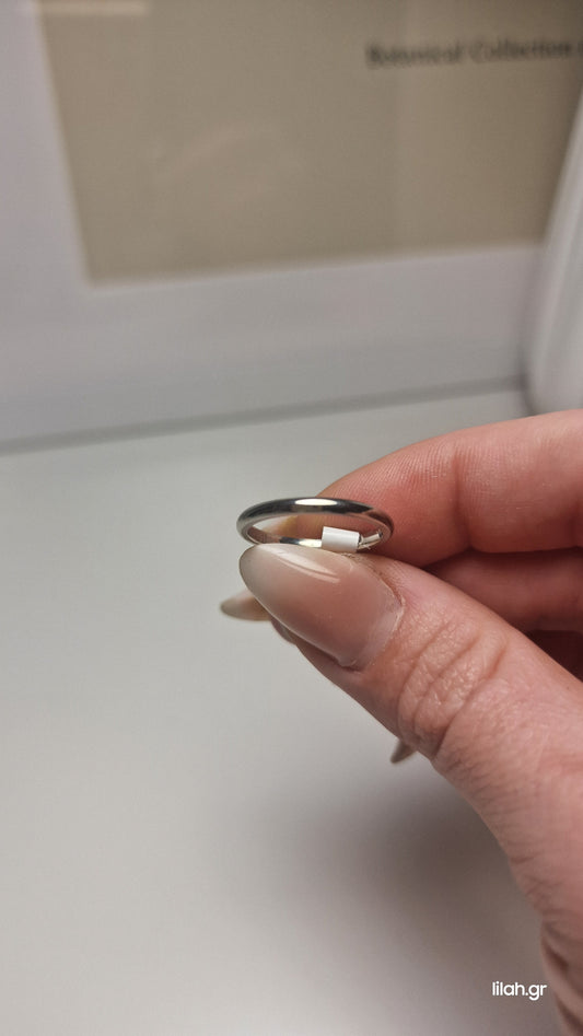 Βέρα ανοξείδωτο ατσάλι 2mm σε 2 χρώματα