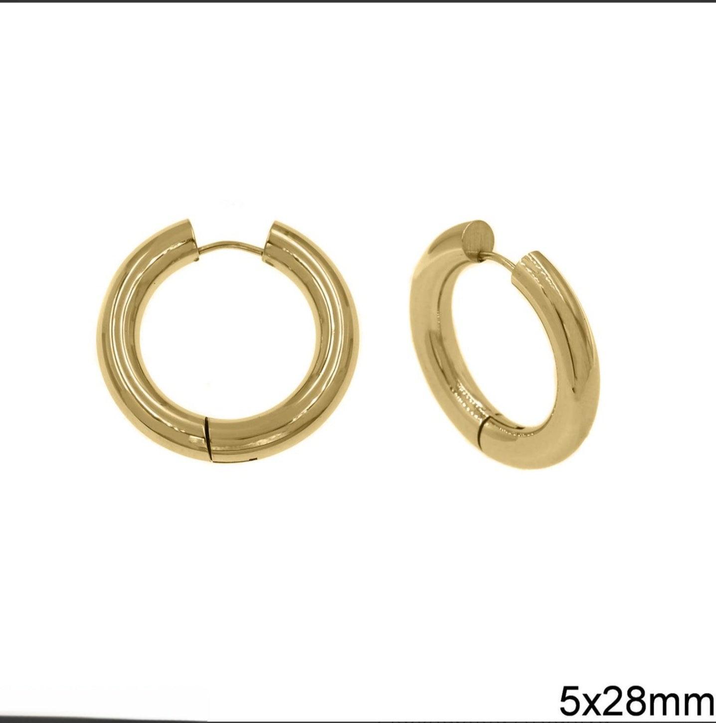 Σκουλαρίκια κρίκοι little hoop - Lilah jewellery boutique