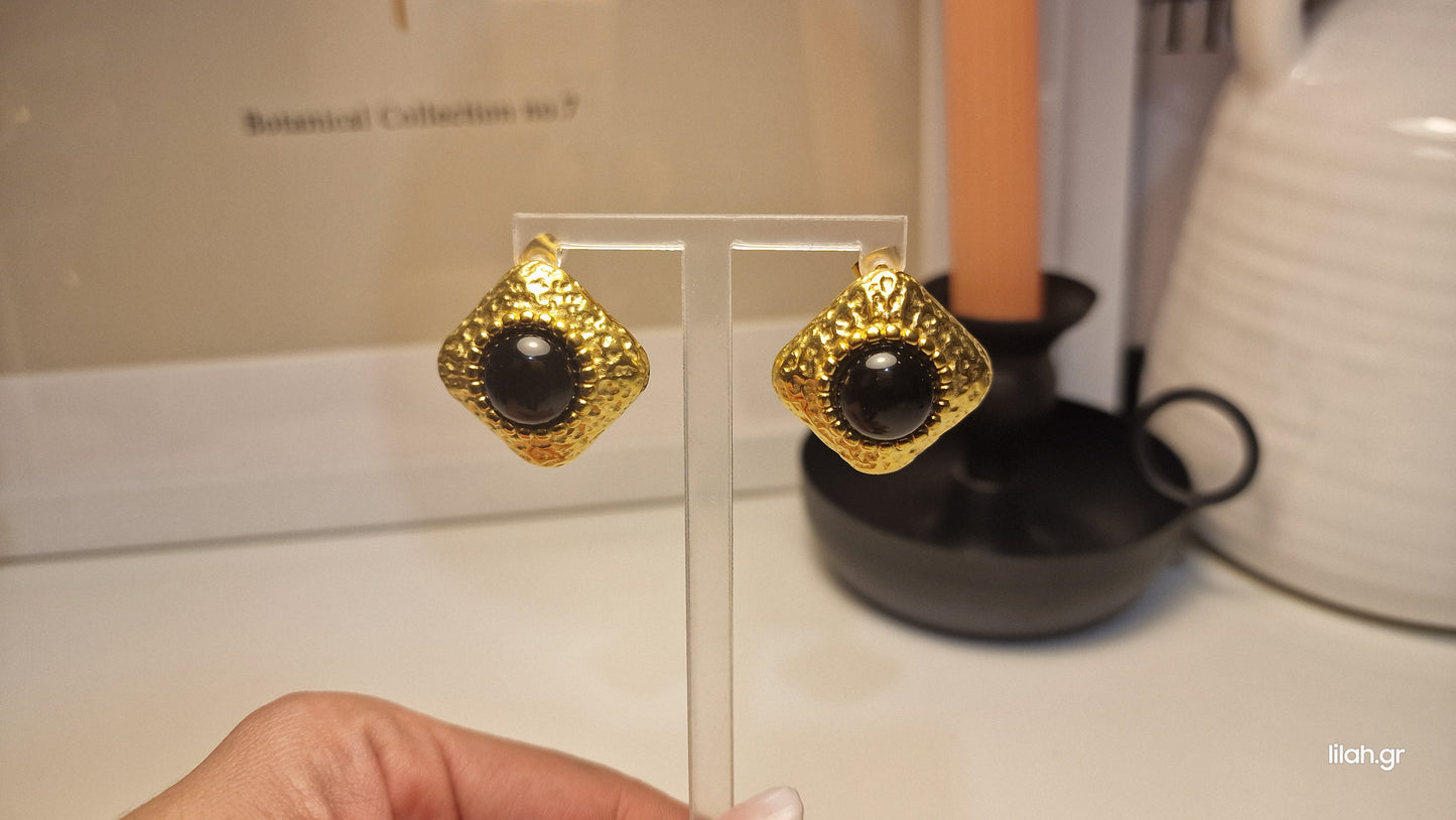 Ellie steel earrings