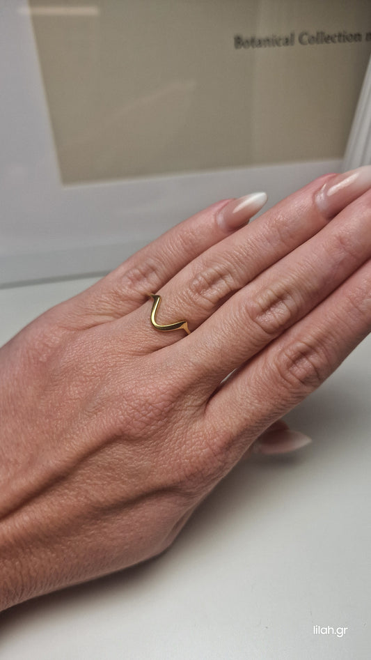 Δαχτυλίδι ανοξείδωτο ατσάλι V #136