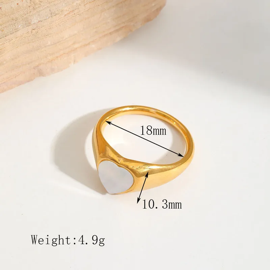 Δαχτυλίδι ανοξείδωτο ατσάλι με καρδιά #1009