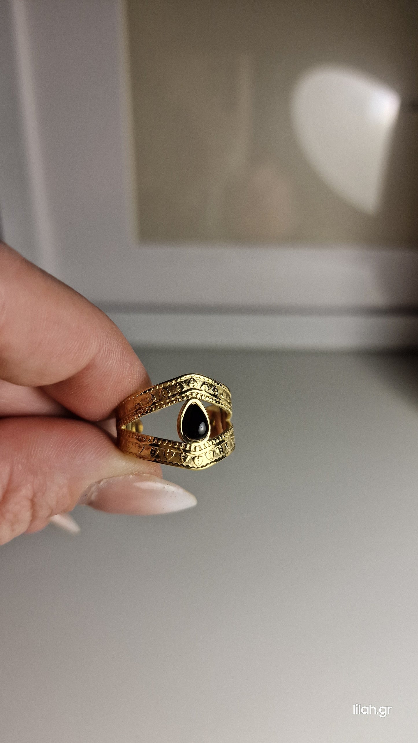 Jasmin Ατσάλινο δαχτυλίδι με πέτρα