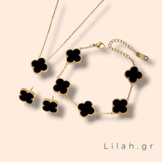 Σετ κοσμημάτων/κολιέ/βραχιόλι/σκουλαρίκια ανοξείδωτο ατσάλι LH1043