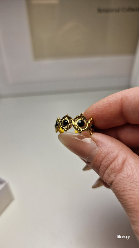 Δαχτυλίδι ανοξείδωτο ατσάλι με φλουριά #122