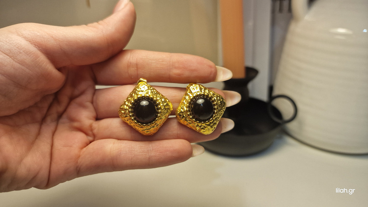 Ellie steel earrings