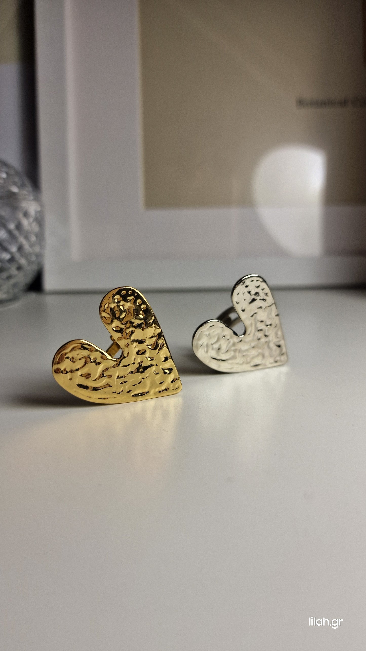 Δαχτυλίδι ανοξείδωτο ατσάλι καρδιά #108