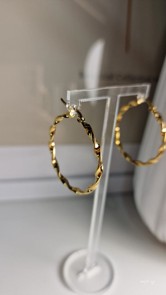 Σκουλαρίκια κρίκοι ανοξείδωτο ατσάλι #145