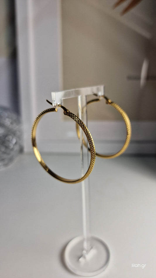 Σκουλαρίκια κρίκοι ανοξείδωτο ατσάλι 4.5 εκ #151