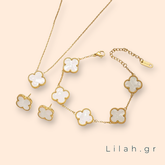 Σετ κοσμημάτων/κολιέ/βραχιόλι/σκουλαρίκια ανοξείδωτο ατσάλι LH1042