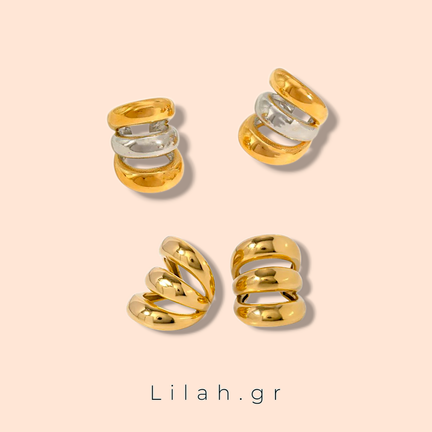 Ear cuffs από ανοξείδωτο ατσάλι LH1058