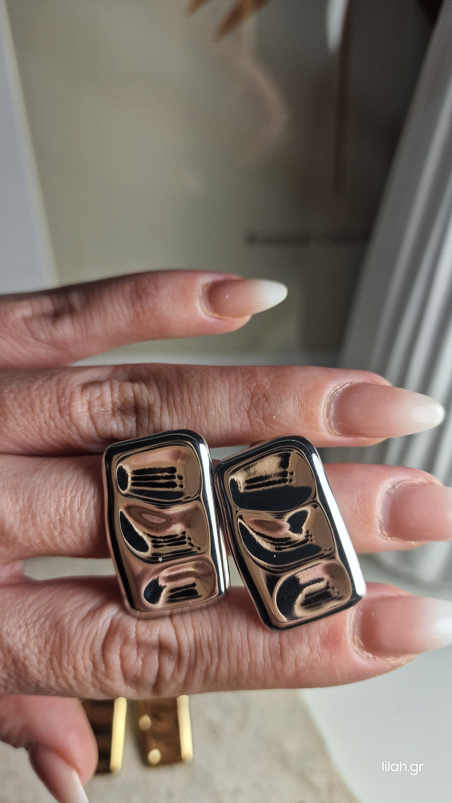 Hartley steel earrings