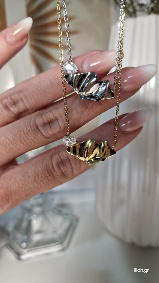 Sparkle Ατσάλινo Κολιέ