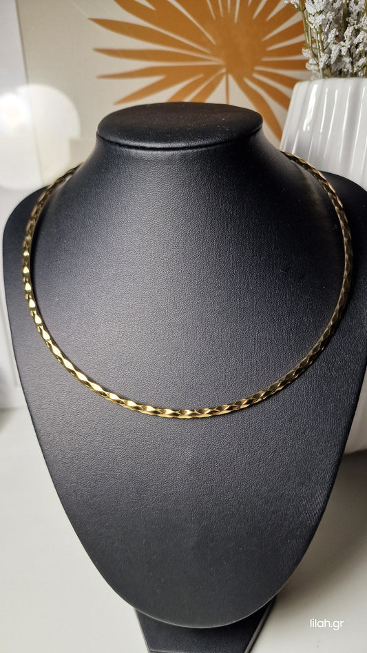 Κολιέ cuff-τσόκερ ανοξείδωτο ατσάλι #109