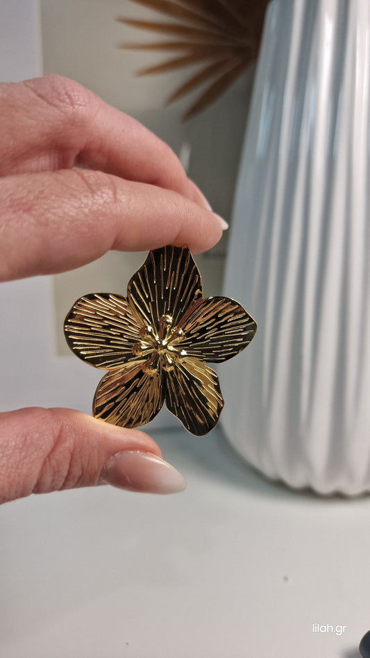 Σκουλαρίκια λουλούδι ανοξείδωτο ατσάλι #155