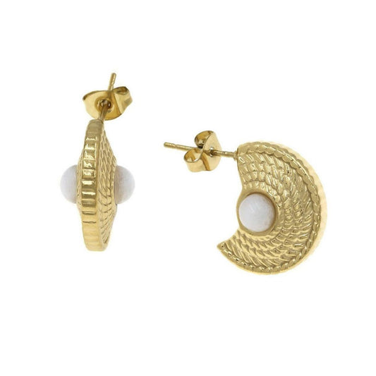 Cleopatra ατσάλινα σκουλαρίκια - Lilah jewellery boutique