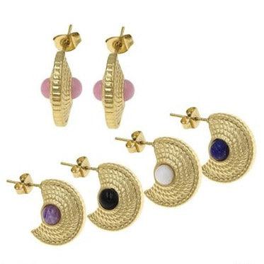 Cleopatra ατσάλινα σκουλαρίκια - Lilah jewellery boutique