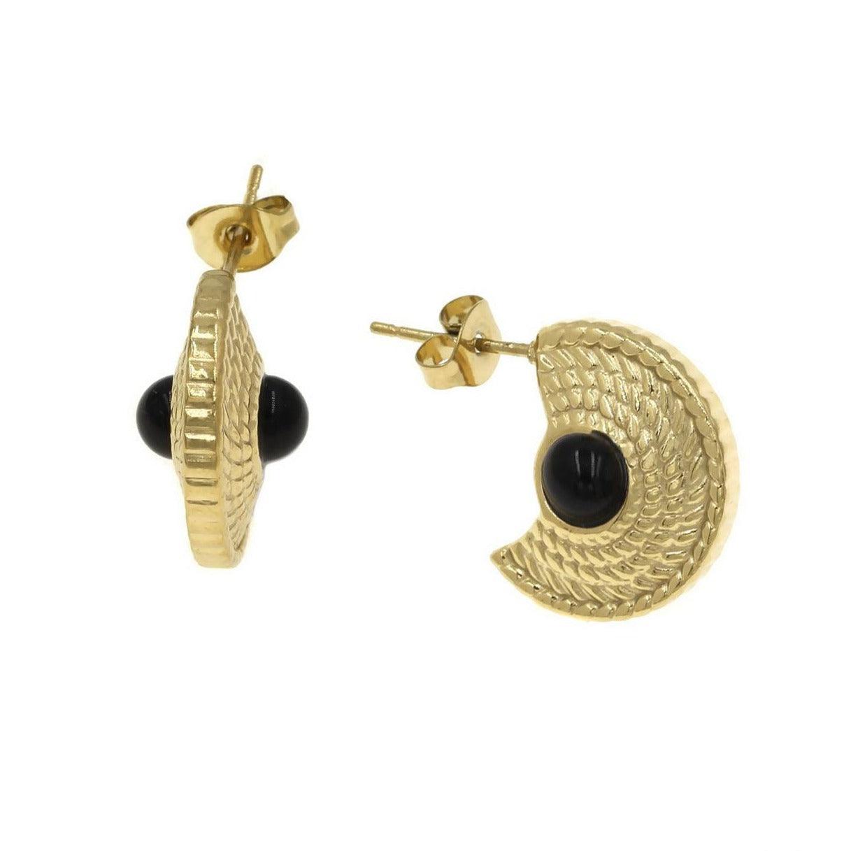 Cleopatra ατσάλινα σκουλαρίκια - Lilah jewellery boutique